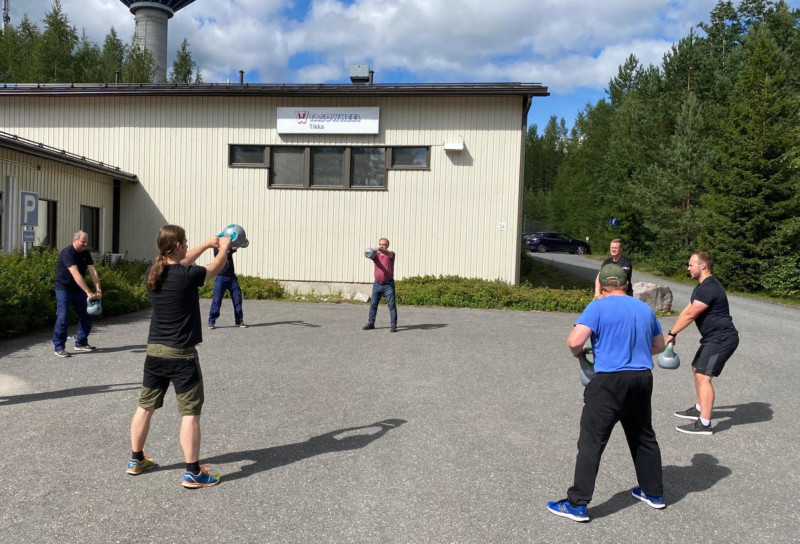 Exercise during workdays at Tasowheel Tikkakoski